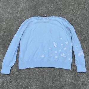 Baby blue floral sweater